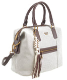 BESSIE LONDON Coffee Boho Canvas Tote Bag