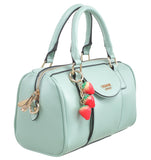 BESSIE LONDON Mint Green Barrel Bag