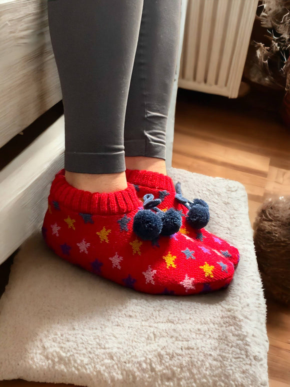 Shining Stars Red Super Cosy Slippers