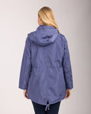 MUDFLOWER Navy Blue Raincoat with Hood