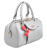 BESSIE LONDON Grey Barrel Bag
