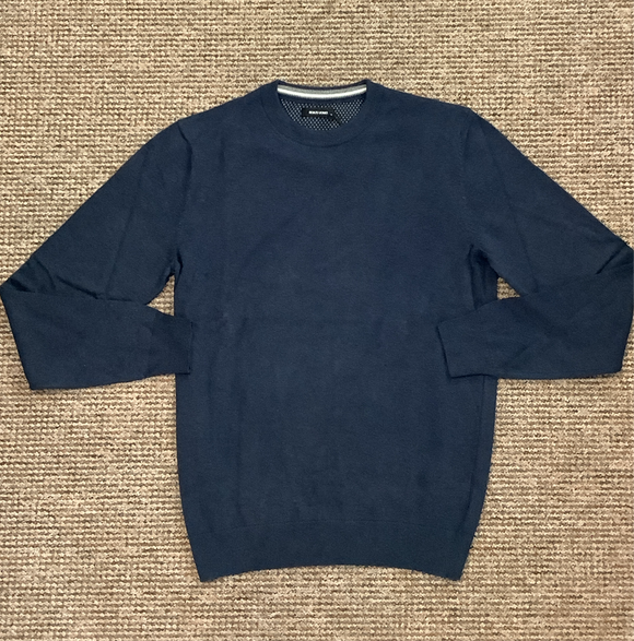 Remus Uomo Blue Long Sleeve Crew Neck Sweater