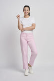 PINNS Blush Pink Stretch Cotton Ankle Grazer Jeans
