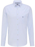 FYNCH HATTON ALL SEASON OXFORD SHIRT BLUE STRIPE 5530