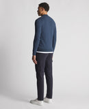 Remus Uomo Blue Long Sleeve Half Zip Sweater