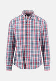 Fynch Hatton Multicolor Check Button Down Shirt Grape