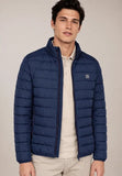 Fynch Hatton Stand Collar Lightweight Quilted Jacket Dark Navy