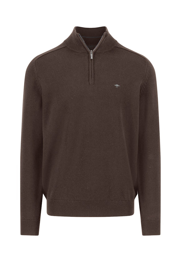 FYNCH HATTON 1/4 Zip Brown