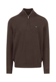 FYNCH HATTON 1/4 Zip Brown