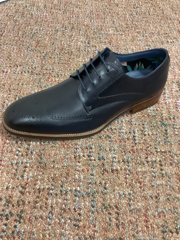 PAOLO VANDINI Niven Navy Leather Shoe