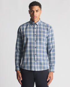 Remus Uomo Blue Seville Long Sleeve Casual Shirt