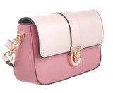 BESSIE LONDON Pink Two Tone Cross Body Bag