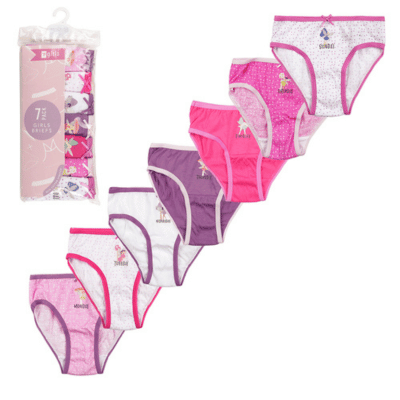 Girls Fairy Design Briefs (7pack)