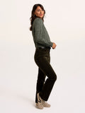 BRAKEBURN Saffron Khaki Velour Boot Cut Trousers