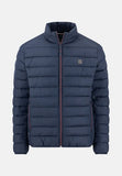 Fynch Hatton Stand Collar Lightweight Quilted Jacket Dark Navy