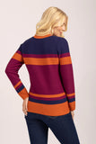 MUDFLOWER Rust Raised Stich Stripe Jumper