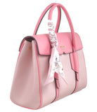 BESSIE LONDON Pink Two Tone Tote Bag