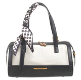 BESSIE LONDON Black Canvas Barrel Bag