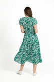 MUDFLOWER Green Leaf Print Summer Dress 242