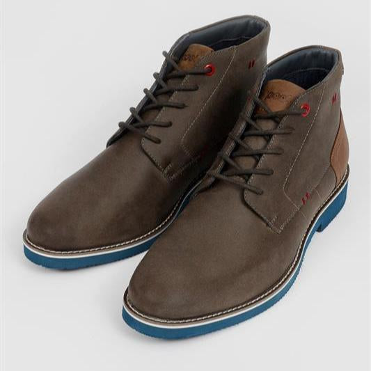 POD Aries Grey Oiled Leather Chukka Boot