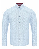 DG's Drifter Red and White Geneva Long Sleeve Casual Shirt