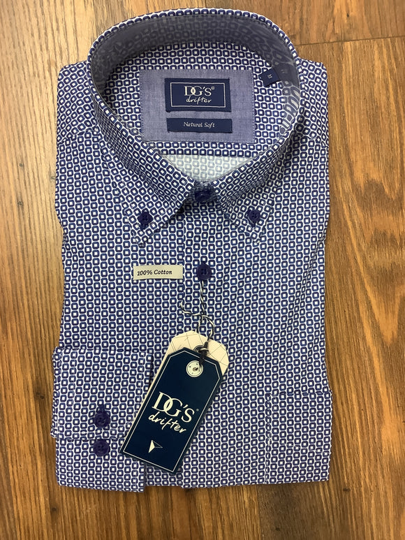 DRIFTER Blue Regular Long Sleeve Casual Shirt 14925/25