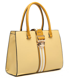 Yellow Belt Design Tote Bag - Bessie London