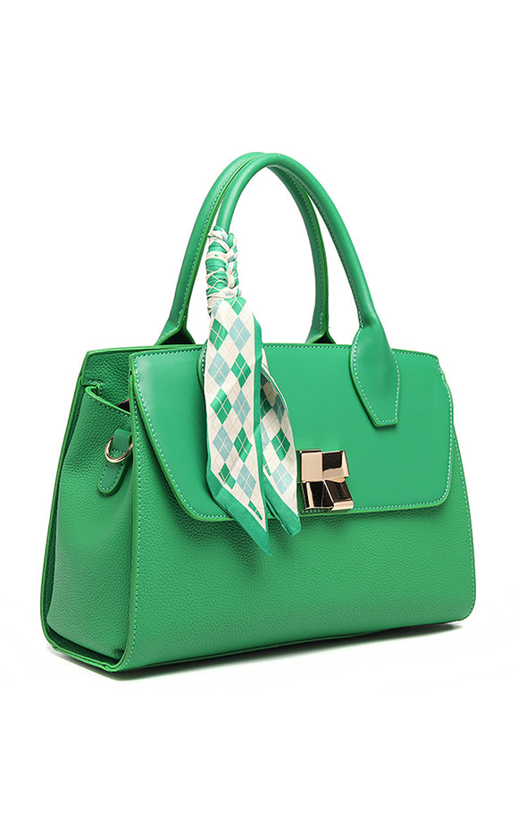 Green Double Handle Tote Bag - Bessie London