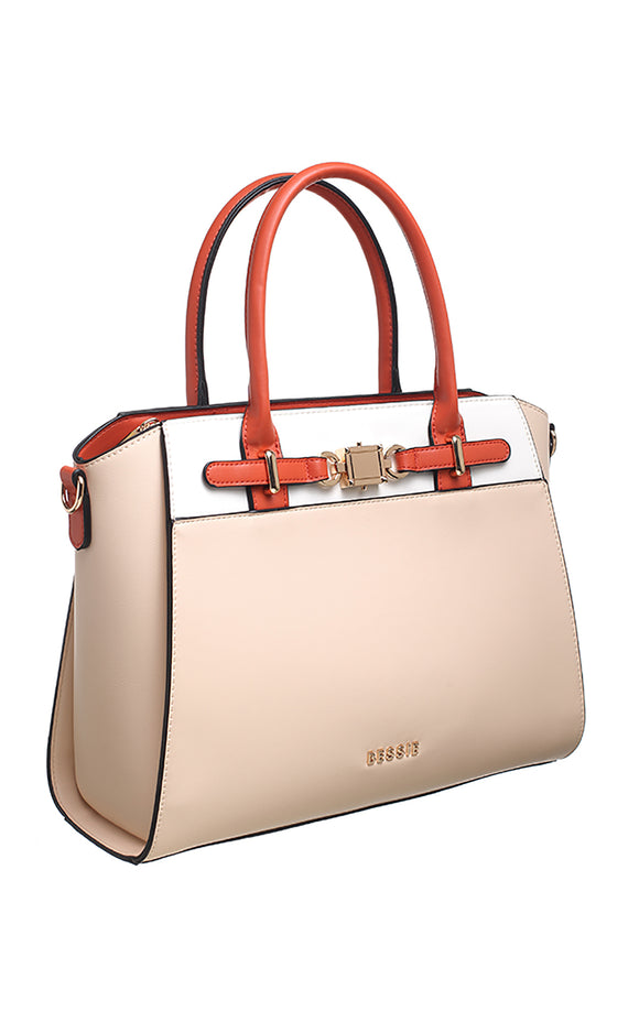 Beige Classic Tote Bag - Bessie London