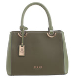 Green Two Tone Tote Bag - Bessie