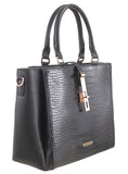 Black Croc 3 Compartment Tote - Bessie London