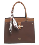 BESSIE LONDON Coffee Scarf Tote Bag