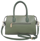 BESSIE LONDON Green Logo Charm Barrel Bag