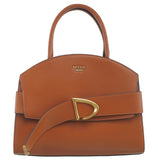 BESSIE LONDON Tan Buckle Dome Tote Bag