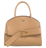 BESSIE LONDON Taupe Buckle Dome Tote Bag