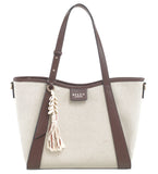 BESSIE LONDON Coffee Canvas Chic Shopper