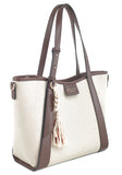 BESSIE LONDON Coffee Canvas Chic Shopper
