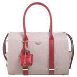 BESSIE LONDON Red Canvas Bowler Bag
