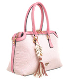 BESSIE LONDON Pink Canvas Tote Bag