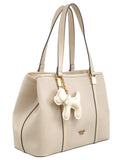 BESSIE LONDON Beige Two Tone Charm Tote Bag
