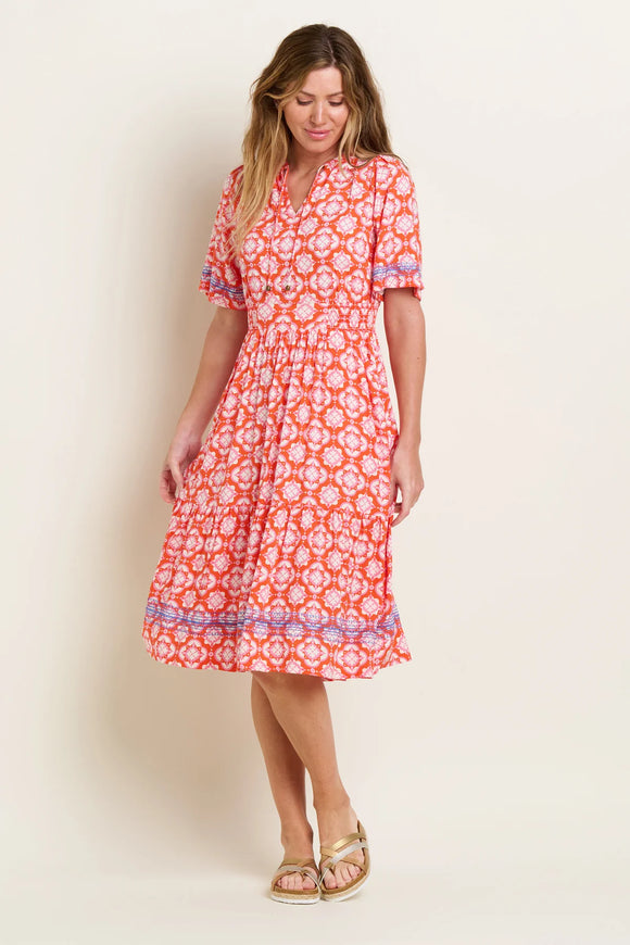 BRAKEBURN Moroccan Tile Midi Dress