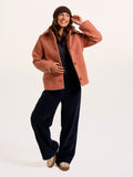 BRAKEBURN Rose Boucle Collared Coat