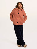 BRAKEBURN Rose Boucle Collared Coat