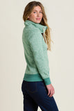 BRAKEBURN Green High Neck Zip Through Sweatshirt