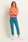 BRAKEBURN Teal Hem Vent Trousers