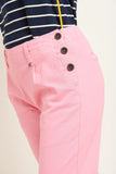 BRAKEBURN Pink Button Side Trousers