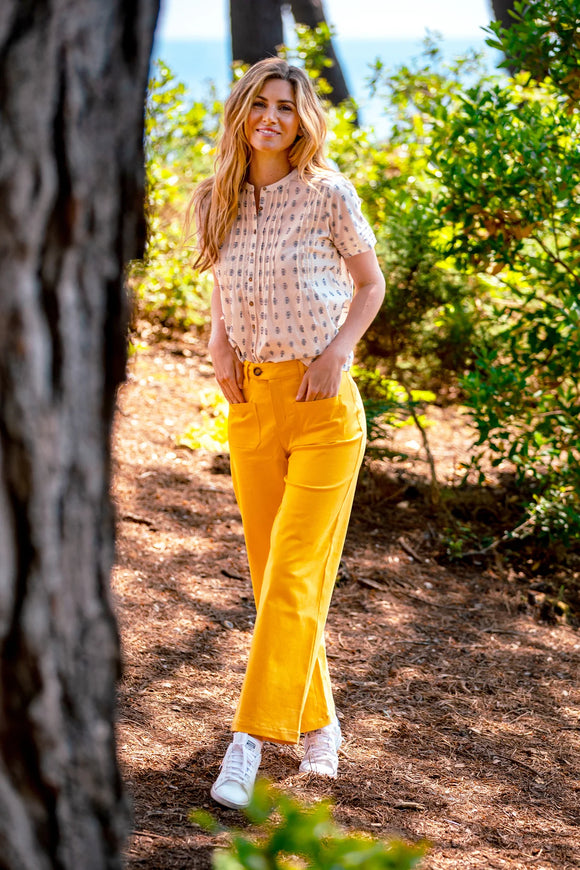 BRAKEBURN Yellow Patch Front Pocket Trousers