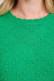 MUDFLOWER Green Bubble Knit Jumper