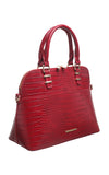 Wine Croc Print Tote - Bessie London