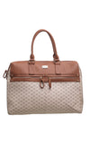 Khaki Logo Print Travel Bag - Bessie London